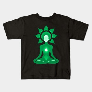 Aura Green Meditation 07 Kids T-Shirt